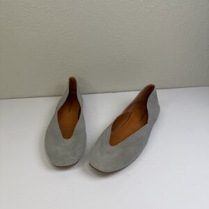 Lucky Brand Women’s Titanium Alba Ballet Square Toe Slip-on Flats Size 7M